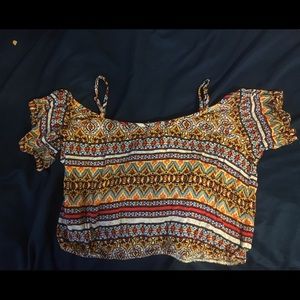 Off the shoulder crop top