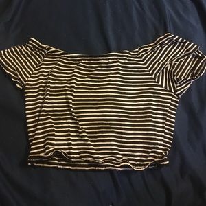 Off the shoulder crop top