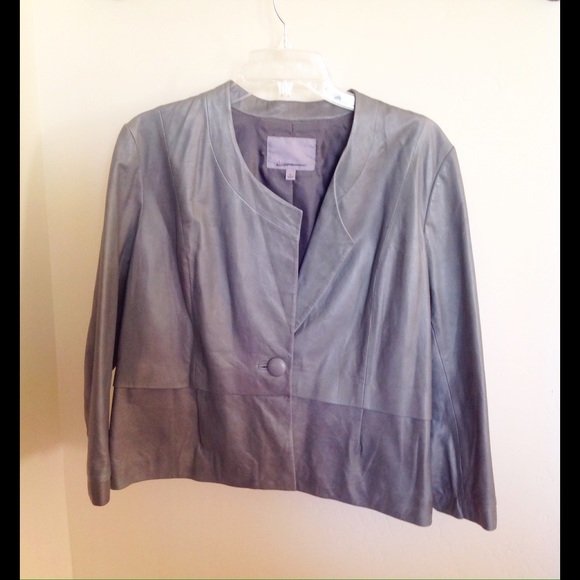 Classiques Entier green moss color leather jacket - Picture 1 of 6