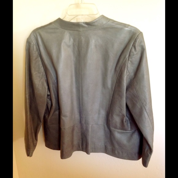 Classiques Entier green moss color leather jacket - Picture 2 of 6