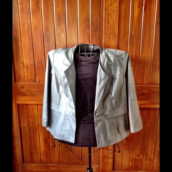 Classiques Entier green moss color leather jacket - Picture 3 of 6