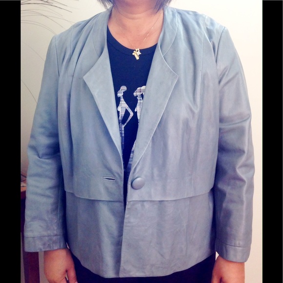 Classiques Entier green moss color leather jacket - Picture 5 of 6