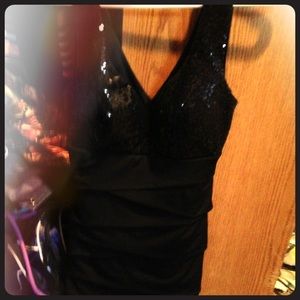 Black sparkly dress!