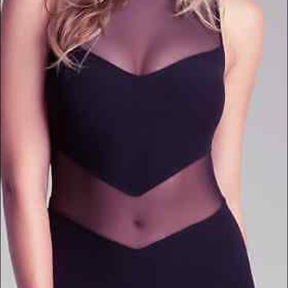 Bebe Sheer Panel Dress