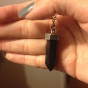 Black pendant necklace