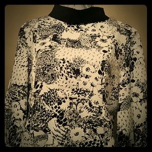 Vintage black and white dress