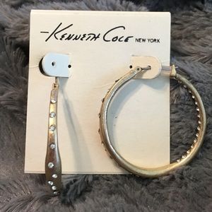 NWT Kenneth Cole Gold Tone Hoop Earrings