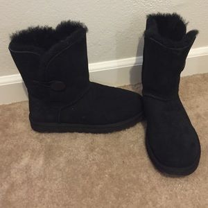 Black Ugg Button Boots