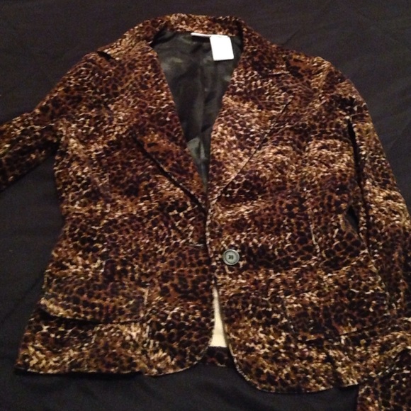 Leopard print blazer