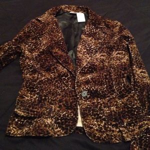 Leopard print blazer