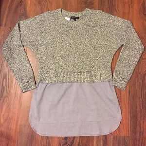 Banana Republic Tweed Layered Pullover