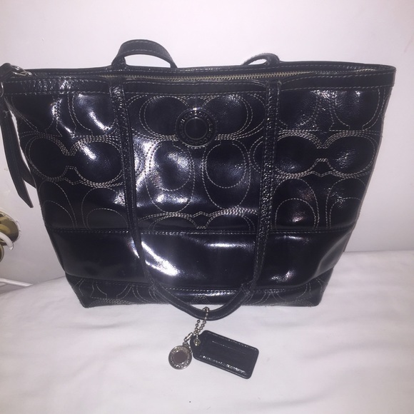 Patent Leather Coach Bag