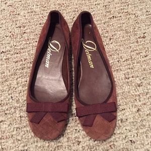 Feldman brown quilted ballet flat