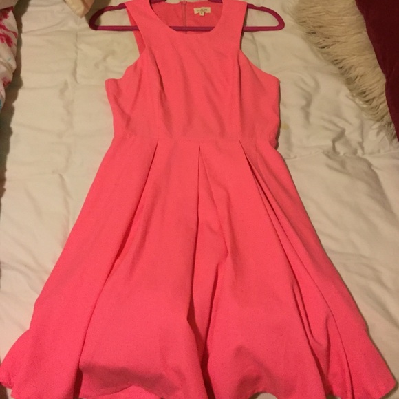 Hot pink skater style dress