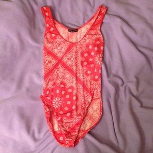 Paisley/bandana pattern leotard