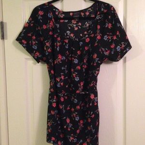 Black Floral Maternity Top