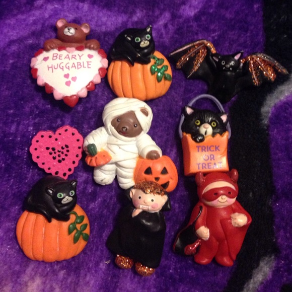 Pins and earrings