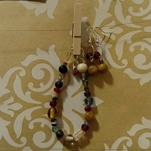 Bracelet and earrings