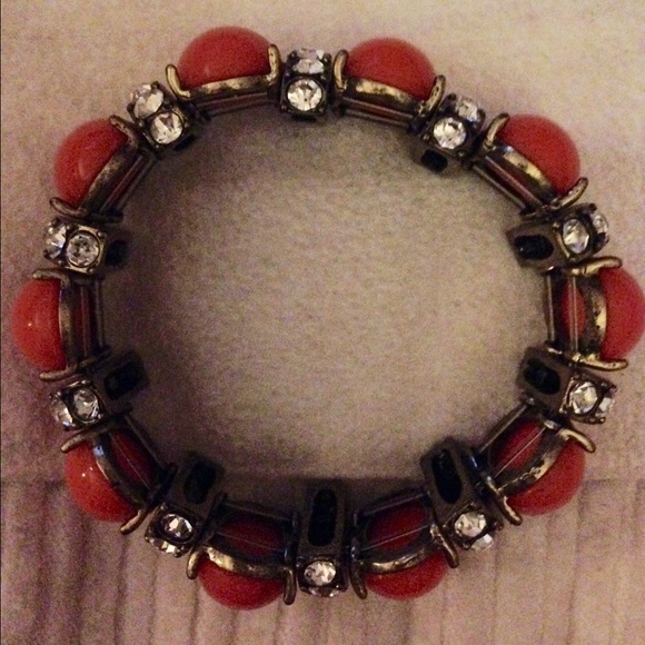 J. Crew enamel and rhinestone elastic bracelet - Picture 4 of 4