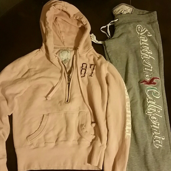 Two piece hoodie and sweat pants