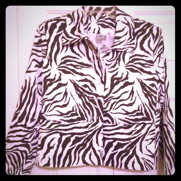 Zebra print blazer