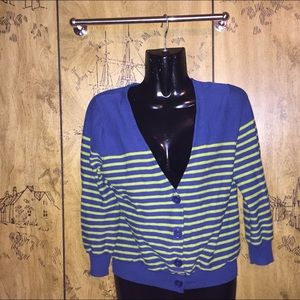 Delia's Stripped Two Tone Cardigan