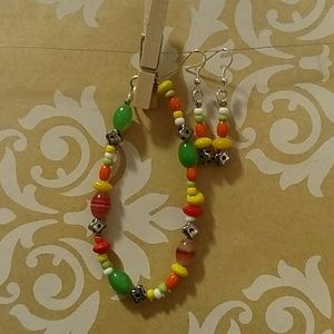 Bracelet and earrings