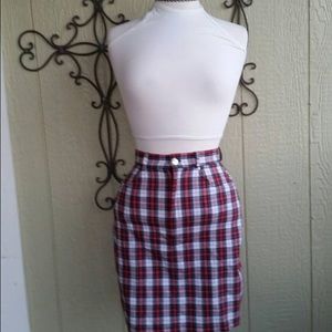 90s plaid grunge skirt