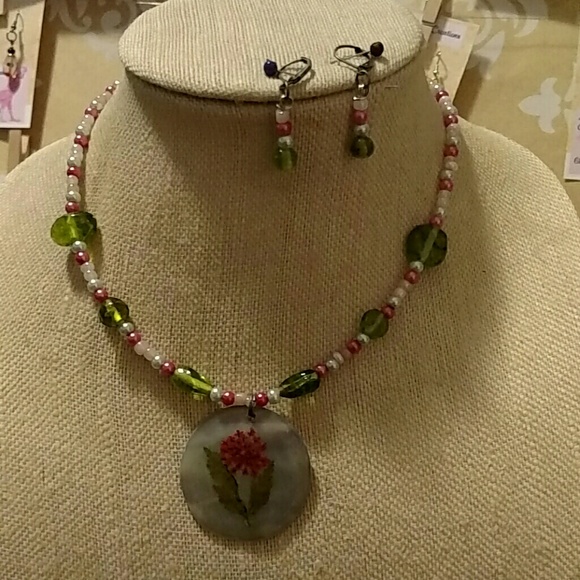 Necklace and earrings