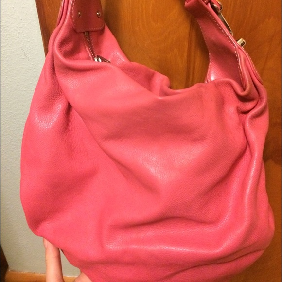 Marc Jacobs pink crescent hobo bag with dustcover