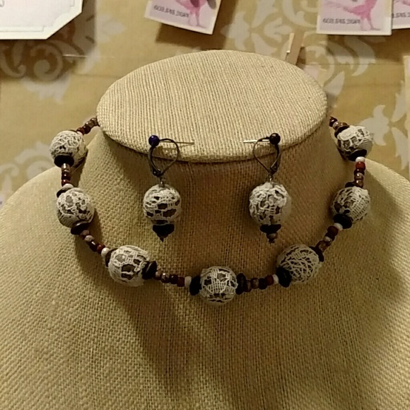 Necklace and earrings