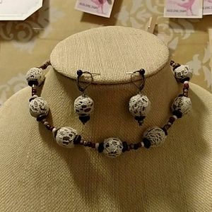 Necklace and earrings