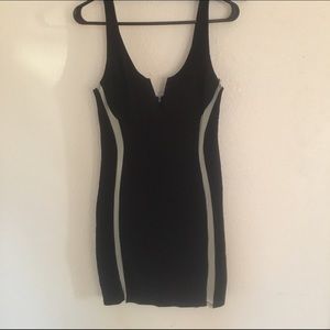 Black dress with mesh