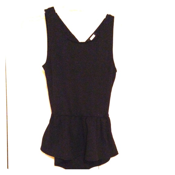 Open back peplum top