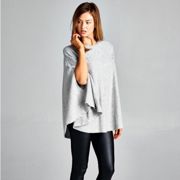 LOWEST "Beyond the Stars" Loose Cape Poncho Top - Picture 2 of 4