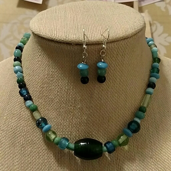 Necklace and earrings