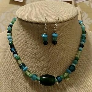 Necklace and earrings