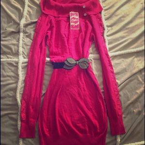 NWT red sweaterdress