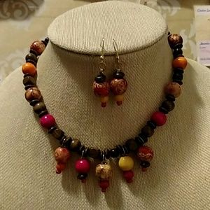 Necklace and earrings