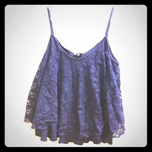 Express Flowing Lace Crop Top