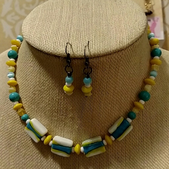 Necklace and earrings
