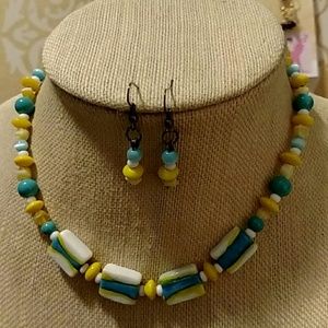 Necklace and earrings