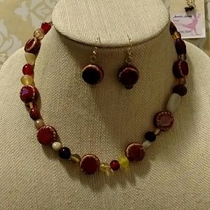 Necklace and earrings