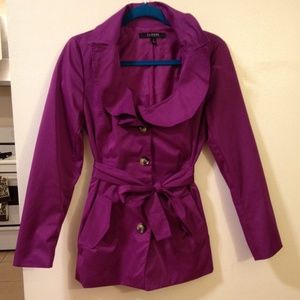 Sandro Studio purple trench coat size small