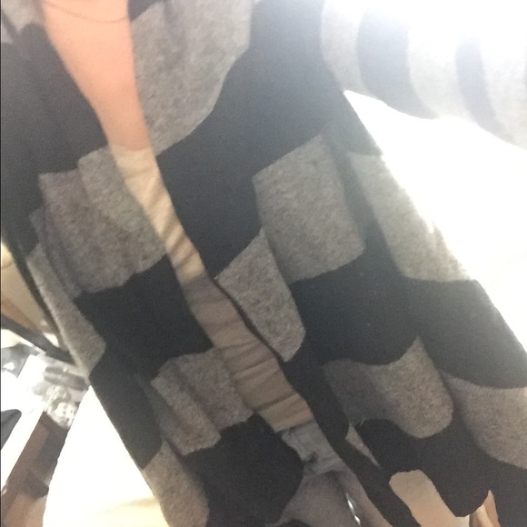 Black and gray striped cover up