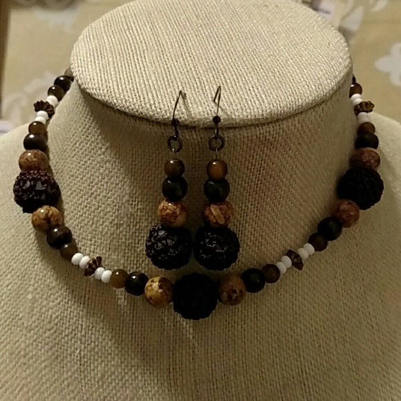 Necklace and earrings