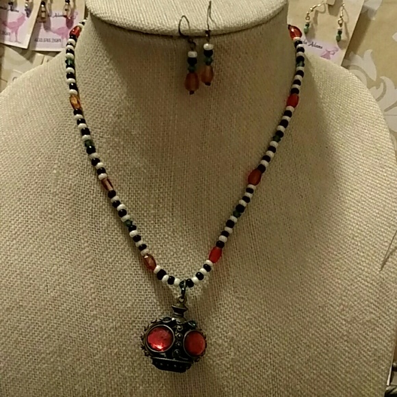 Necklace and earrings