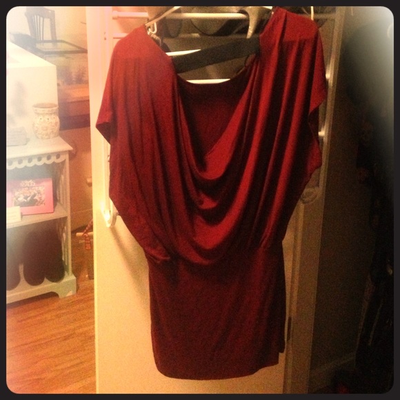 Tight Red Dress with an Open Back