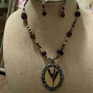 Necklace and earrings