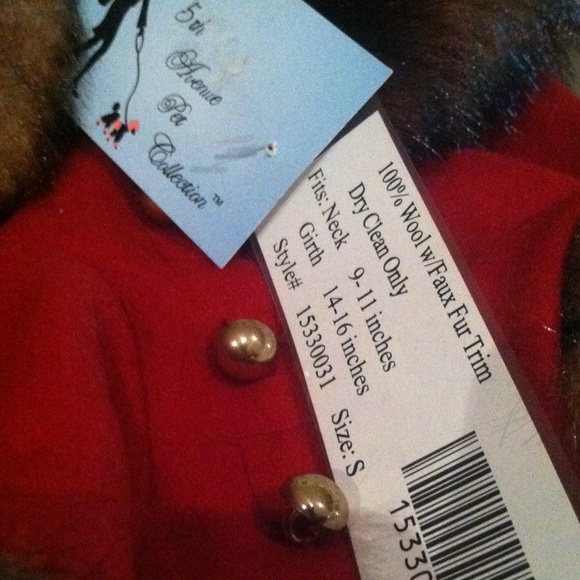 Red/Leopard Coat & Matching Hat Pet Set - Picture 2 of 3